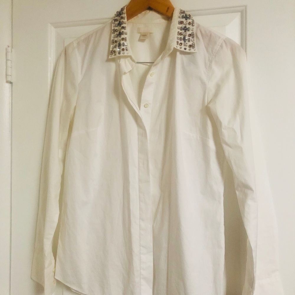 J.crew sparkle collar button Down